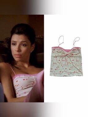 Polka Dot Lace Trim Camisole As Seen On Gabrielle Solis In Desperate Housewives